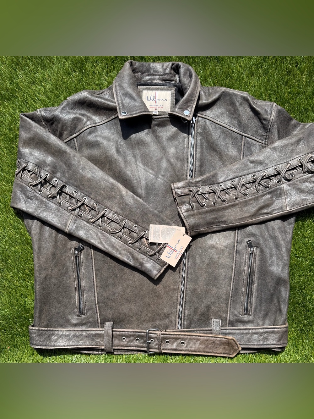 Wilson’s Leather Women’s Briana Oversized Asymmetric Leather Moto Jacket XXL